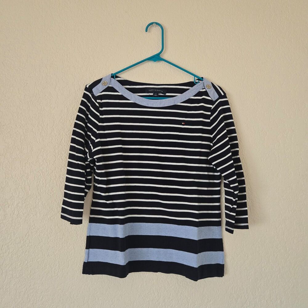 Tommy Hilfiger 3/4 Length Sleeve Blouse Size Large